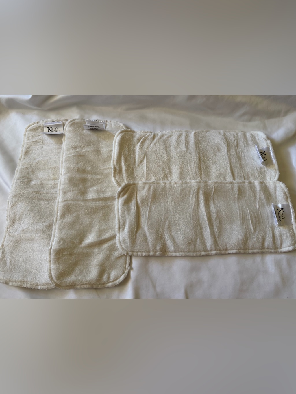 Nora’s Nursery Cloth Diapers Lot 4 (Pocket Shells + Bamboo Inserts) Citrus Bee — image 4 of 4